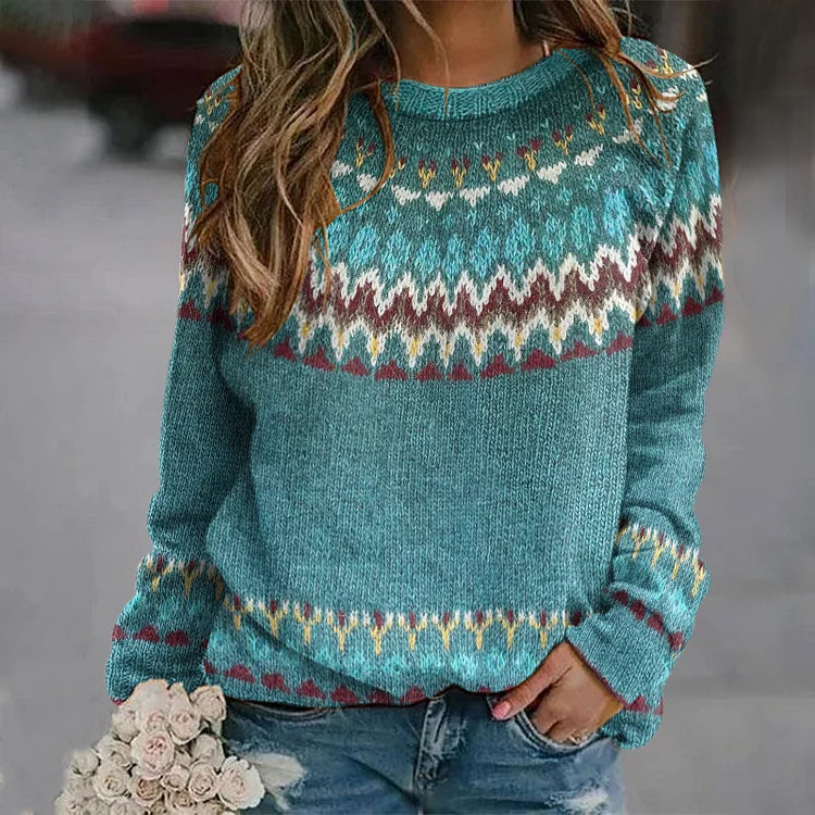 Sofia | Vintage Islandzki Sweter z Wełny