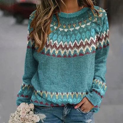 Sofia | Vintage Islandzki Sweter z Wełny