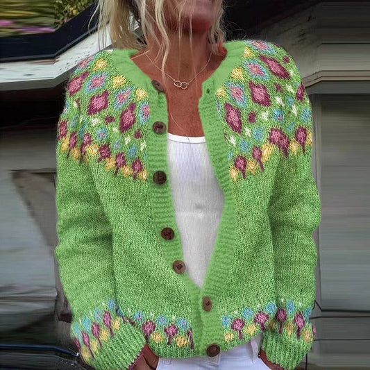 Rubie | Vintage Islandzki Sweter z Wełny