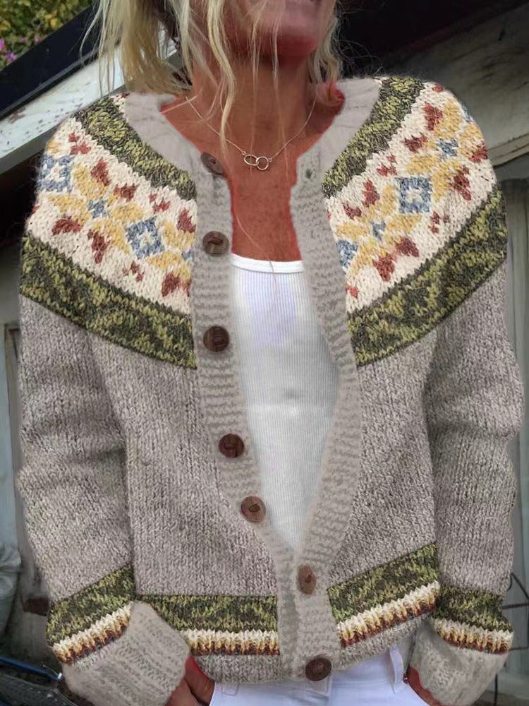 Jesień | Vintage Islandzki Sweter
