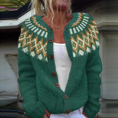 Natalia | Vintage Islandzki Sweter z Wełny