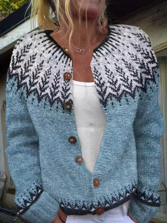 Clara | Vintage Islandzki Sweter z Wełny