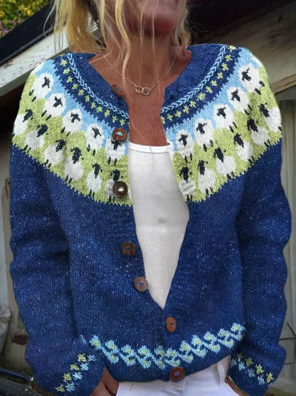 Sophie | Vintage Islandzki Sweter z Wełny