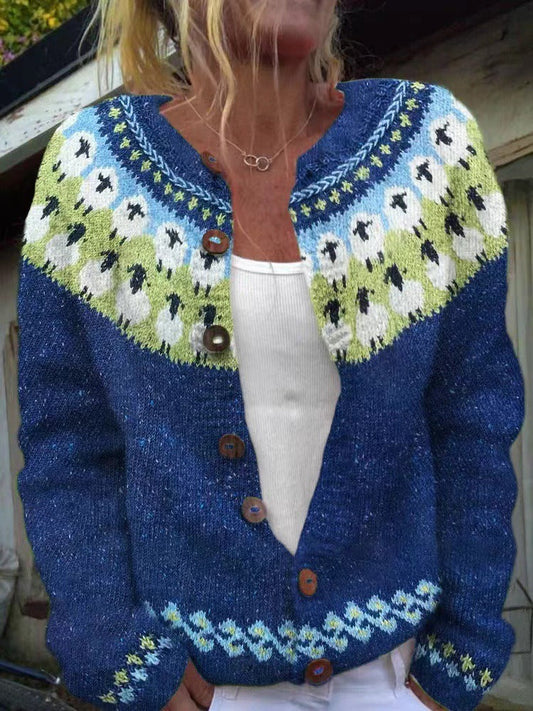 Sophie | Vintage Islandzki Sweter z Wełny