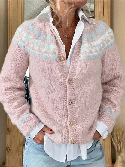 Sarah | Vintage Islandzki Sweter z Wełny