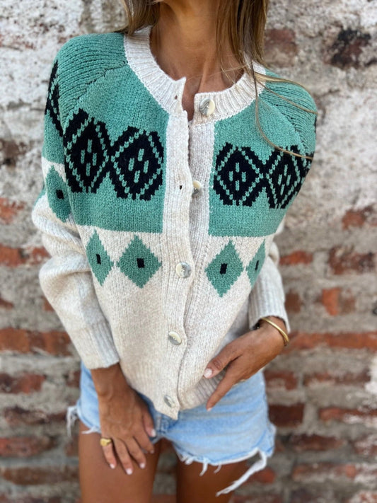 Allison | Vintage Islandzki Sweter z Wełny