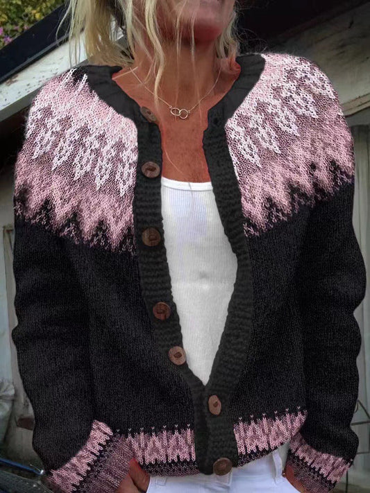 Lydia | Vintage Islandzki Sweter z Wełny