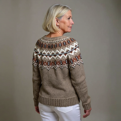 Adeline | Vintage Islandzki Sweter z Wełny