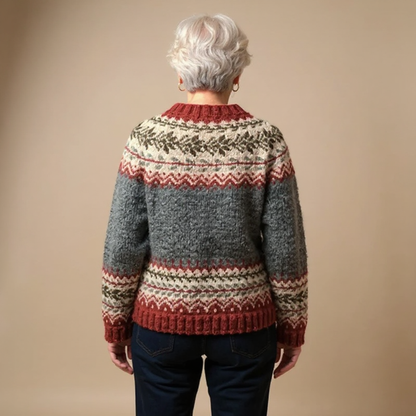 Atasha | Vintage Islandzki Sweter z Wełny