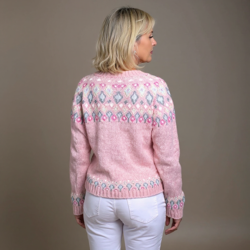 Hazel | Różowy Kardigan z Wełny Comfort