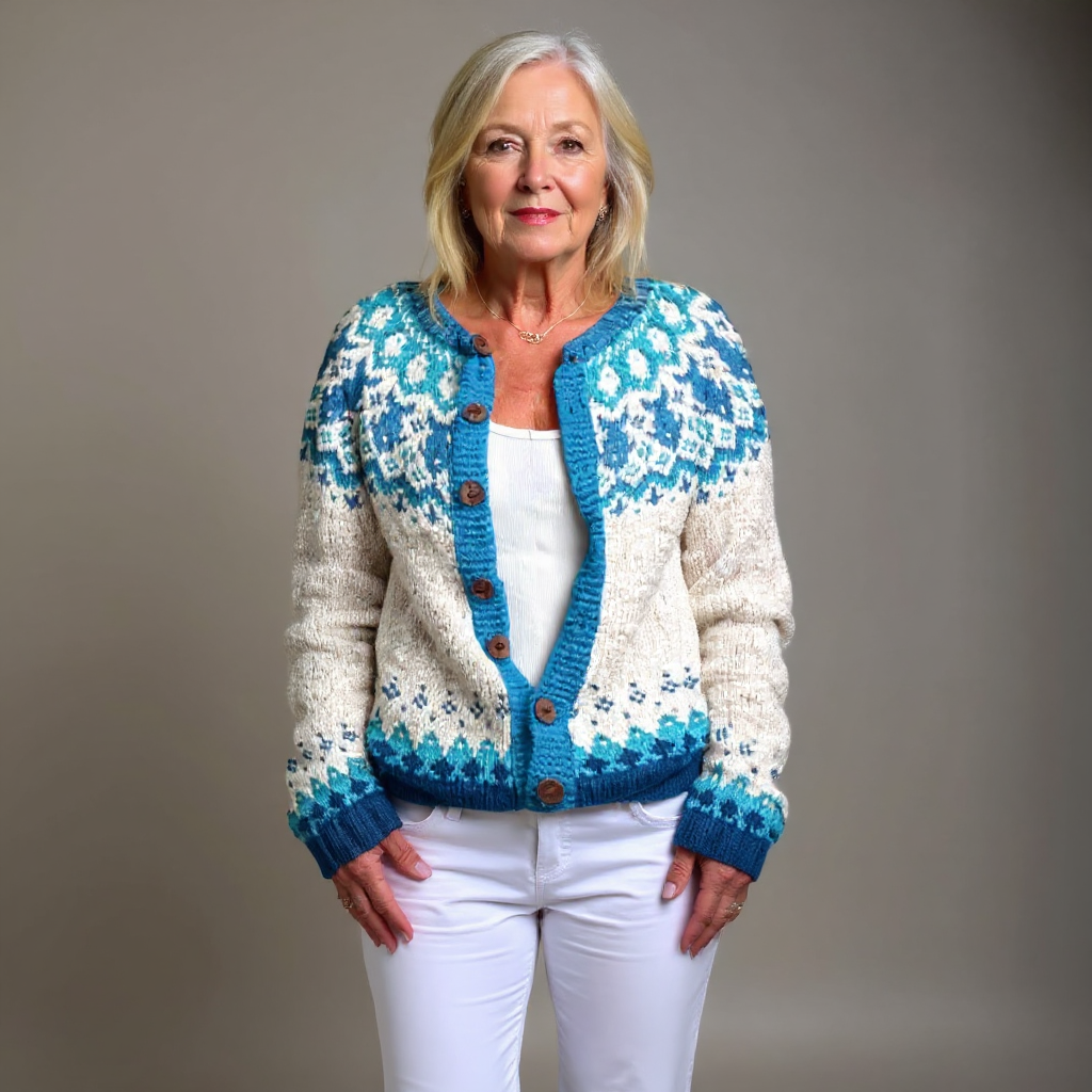 Eva | Vintage Islandzki Sweter z Wełny