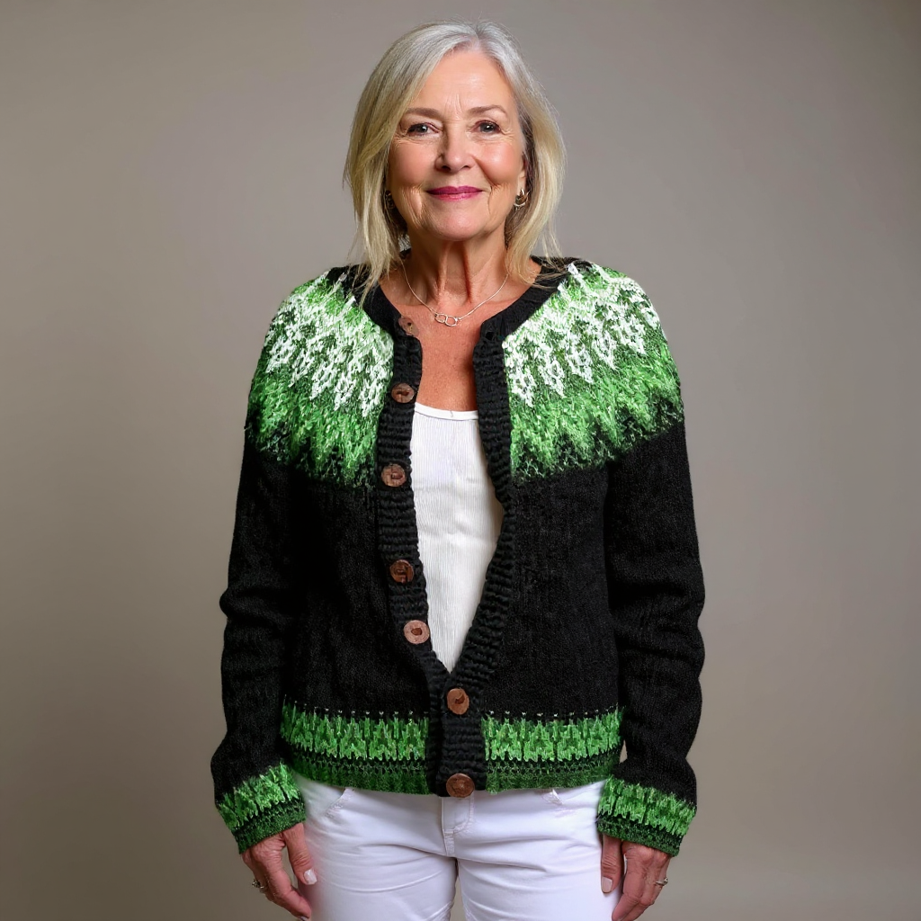 Sadie | Vintage Islandzki Sweter z Wełny
