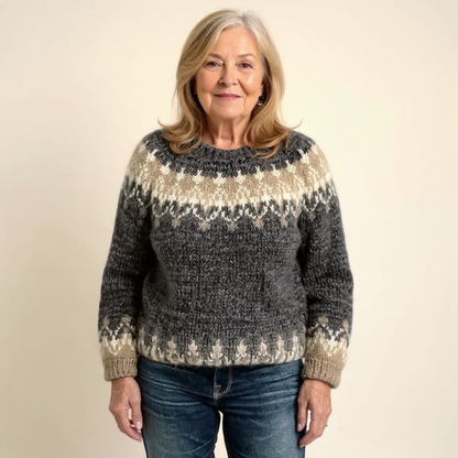 Samantha | Vintage Islandzki Sweter Wełniany